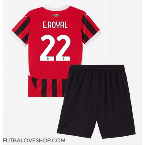 Dres AC Milan Emerson Royal #22 Domáci pre deti 2024-25 Krátky Rukáv (+ trenírky)